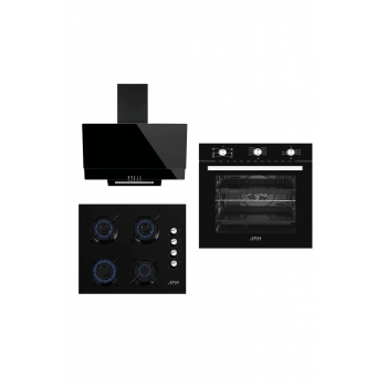 AFM tech Black Turmalin 3'lü Cam Ankastre Set ( Fm7600b-fm2200b-fm3300b )